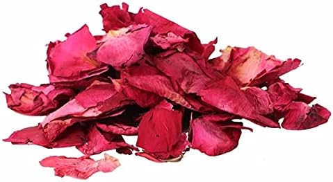 Queenbox 50g сушени ливчиња од роза, уметнички занаетчи суви цветни конфети за занаети со смола од DIY, свеќи, шминка за лице, сапун,