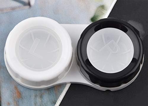 Besyousel 10 пакет контакт леќи кутија пластична контактна леќа за леќи држач за џеб преносни мини контактни леќи куќиште со шминка за складирање