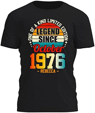 Прези Персонализирана кошула 80-ти роденденски подароци за мажи Легенда од октомври 1943 година 80 годишни роденденски жени маица