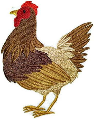 Природата ткаеше во навои, неверојатен петел [кокошка] [обичај и уникатно] везено железо на/шива лепенка [5.16 *4.1] [направено во САД]