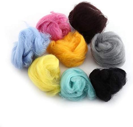 Ftvogue волна влакна обоена 36 бои Супер мека волна врвна рафта за рака за занаетчиски материјали за занаетчиски производи