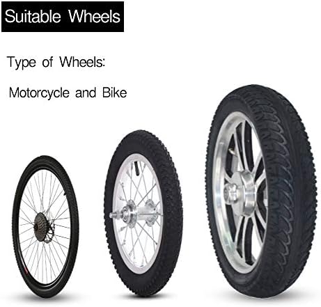 Преносен моторцикл Tiamahaul/Bicycle Wheel Balancer, Rim Tire Balancing Spin Static Truing Stand w/прилагодливи конуси за центрирање