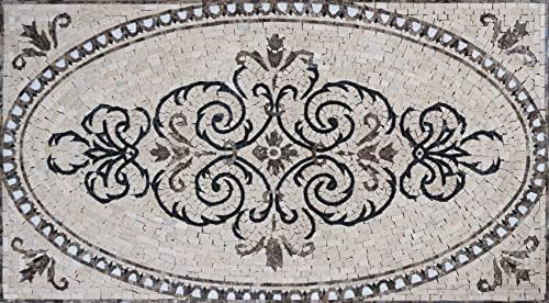 Мозаико Арабески мермер килим мозаик - Селма | Дизајн на мозаик | Уметнички дела од Мозаик | Мозаик wallиден уметнички подни подни од Мозаико