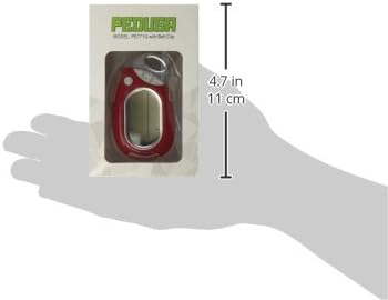 Педуза PE-771 три-оска мултифункционален џеб педометар-црвена со футрола/клип за ремен