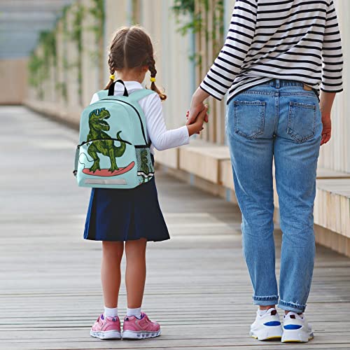 Диносаурус цијан-сино дете ранец со поводник за момчиња девојчиња школа за градинки во градинка пред предучилишна ранец мини симпатична