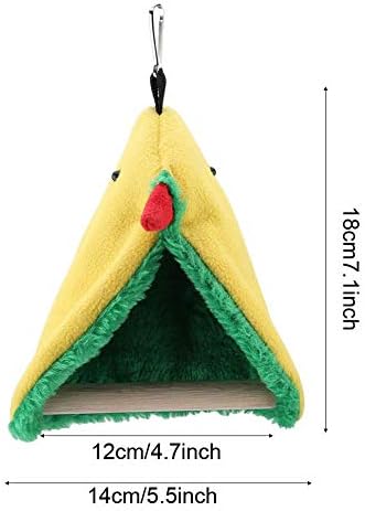 Птица хамак, пештера пештера среќна колиба на птици, топла птица среќна шатор канарински кафез стои перч играчка за сите видови птици