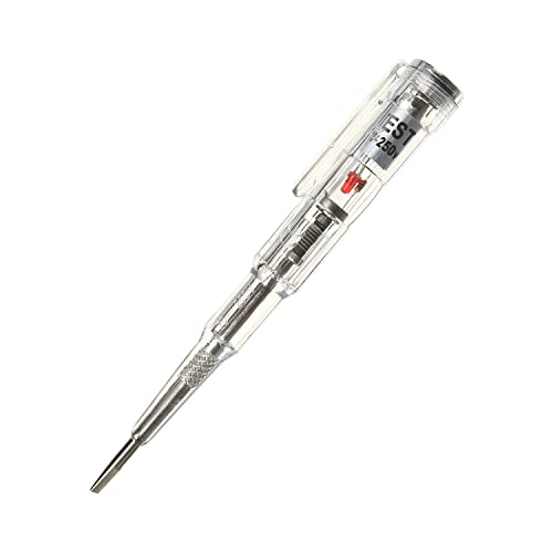 Bettomshin 5pcs напонски тестер шрафцигер, напон тестер пенкало 70-250V детектор на напон пенкало неонско светло коло тестер за тестирање на
