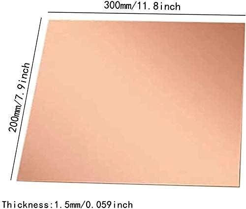 Nianxinn бакарен лист виолетова бакарна плоча 6 различни големини дебела 1. 5мм за, занаети, рачно изработен материјал, чаршафи со плочи