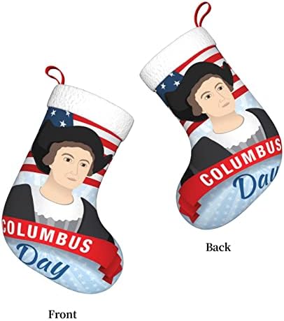 Ден на Јујуј Колумбос, Божиќно порибување Декорација на одмор камин што виси чорап 18 инчи чорапи