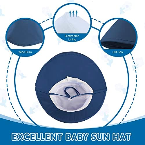 Fynnsure Toddler Sun Hat upf 50+ Бебе сонце капа за момчиња девојчиња вратот Флеп новороденче лето капа деца за заштита од сонце капа за заштита од кофа