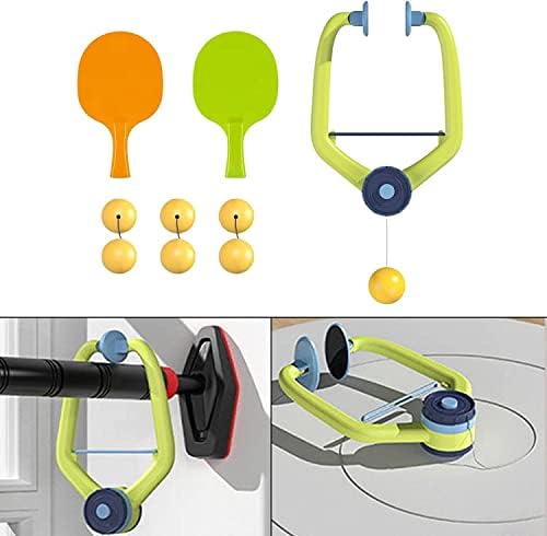 Внатрешен висички табела тенис преносни лопатки и топки вежбач за играчка за интеракција со родителска рамка за врата