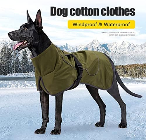 Куче мантил - водоотпорен кучиња Зимски јакни ветроупорен палто со кадифено внатрешно зимско кучиња дождовно палто со рефлексивна