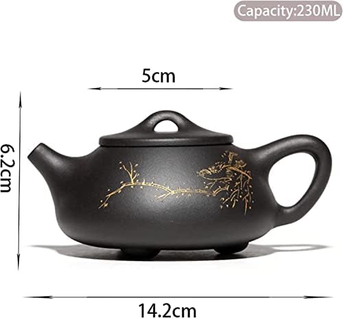 Чајник 230ml виолетова глина чајник мајстор рачно изработен чај сак zisha чај сет чајници