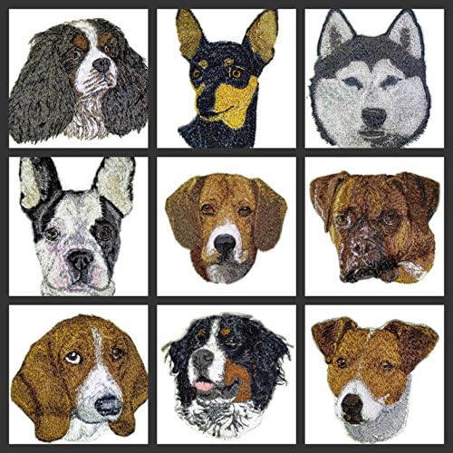 Неверојатни лица со кучиња [Боксерско куче лице] Везено железо на/шива лепенка [3,69 x 4] [направено во САД]