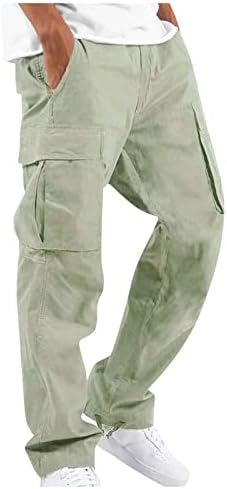 Карго панталони мажи, машки обични карго панталони повеќе џебни памучни памучни панталони за пешачење со џокери џогери за мажи за мажи