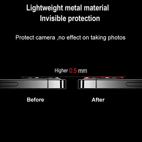 ASONCE 3 Пакет Заштитник На Објективот на камерата за iPhone 12 Pro Max 6.7, Метална Футрола За Камера Со Целосен Капак, HD Заштитник