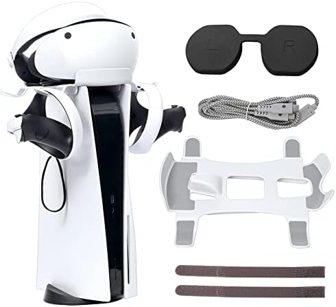 Комплет за додатоци PS VR2, држач за слушалки PS VR2 и заштитник на меки силиконски леќи на PS VR2