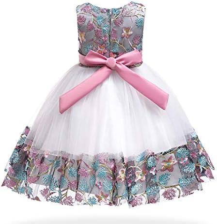 12m-8t Toddler Pageant Flower Girl Девојче чипка фустан Мали девојчиња забава свадба официјални фустани