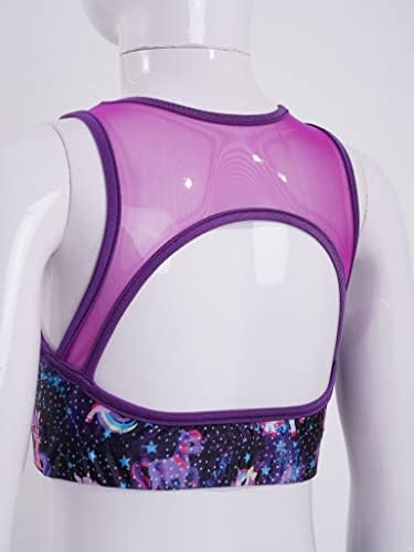 Облека за тренингот за деца Моггмол Девојки 2 парчиња со атлетски хеланки гимнастика танцувачки облеки на облеки