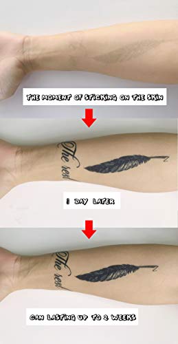 Полутрајни Тетоважи, 6-Лист 2 Недели Траат Последни Водоотпорни Мали Слатки Тетоважи, Бесконечни Реални Тетоважи Од Мастило Од Растително