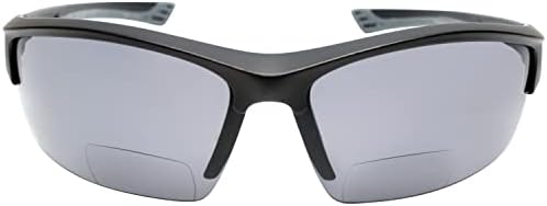 Calabria Sport 202BF Бифокални безбедносни очила УВ заштита | Полу-безмилотни размачкани затемнети безбедносни очила со читатели