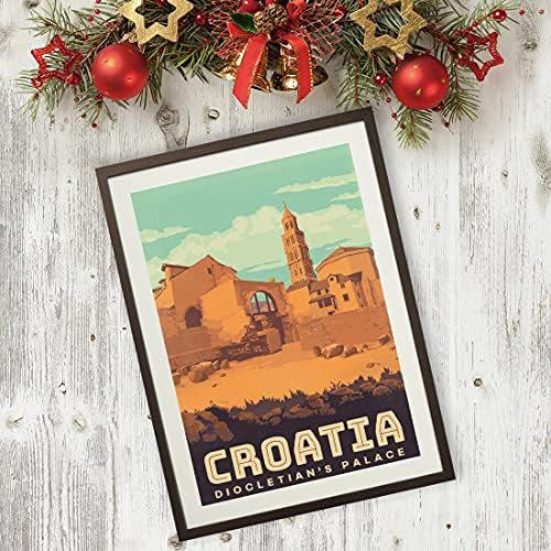 Постери за палата на Хрватска Диоклејан Палас од целиот светски пејзаж wallиден уметнички печатење декор за сликање подарок подарок