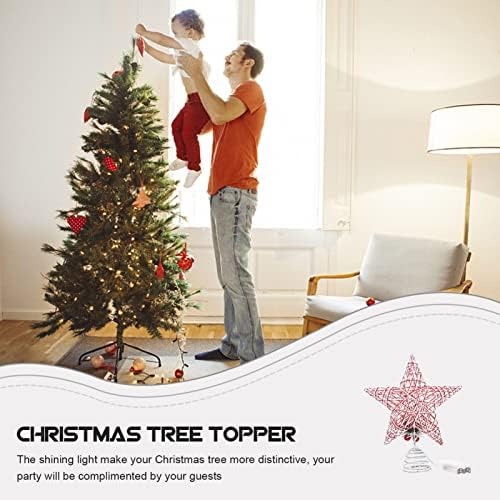 PRETYZOOM Јуле Дрво Топер Божиќна Елка Ѕвезда Празнична Елка Топер Божиќна Елка Топер Божиќна Елка Ѕвезда Дедо Мраз Дрво Топер