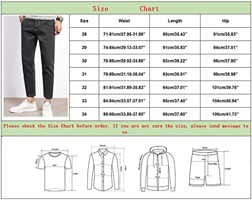 Воздух 4 Менс есенски зимски случајни панталони панталони со џебни модни фармерки девет поени панталони за мажи за мажи