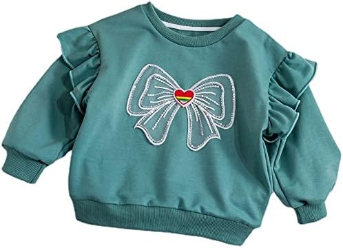 Кисбини дете девојче Виножито џемпери памучна екипа облека облека за бебешки девојчиња