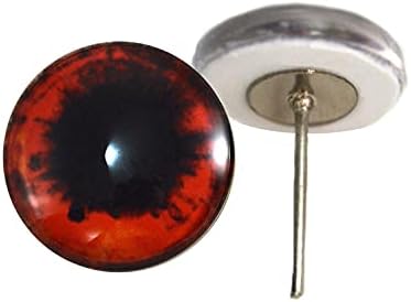 Црвено -црно вампир стакло очи на жици игла за игла за игла, правење материјали и други занаети