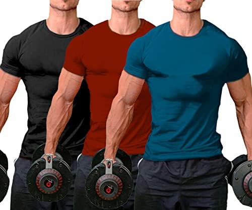 Маички за вежбање на маички за маички за маички за мажи со краток ракав со краток ракав