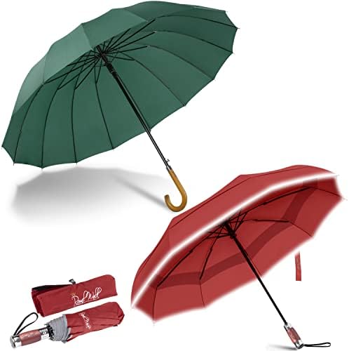 Кралска Прошетка Голем Чадор + Вентилиран Чадор За Патување Отпорен На Ветер