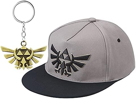 Eikou Unisex-Adult New Ver.Dubtable Royal Wingcrest Hylian Crest Hat Baseball Cap （Дојдете со клуч за клучеви） сиво