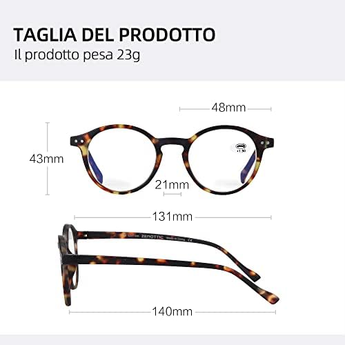 ЗЕНОТИЧНИ Очила За Читање Сина Светлина Блокирачки Тркалезни Очила за Мажи Жени Зголемување 0.0 1.0 1.5 2.0 2.5 3.0 3.5