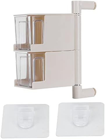FDIT 2 слој кујна за сезонски кутии за лесни кутии од не'рѓосувачки челик, монтиран без никакви удирање ротирачки фиока за сол