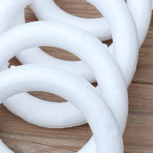 Nuobesty Ring 5 PCS Fonam Form Forms Polystyrene Round Craft Rings for DIY занаети уметнички проекти Флористи свадби дома Божиќ декор