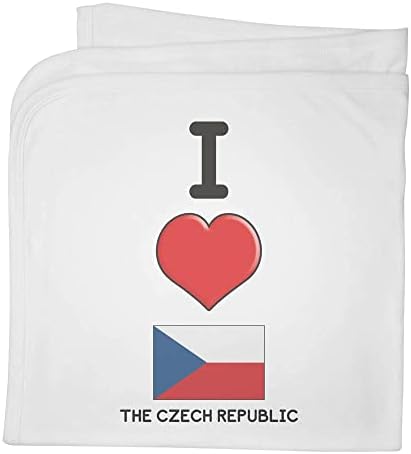 Азида „Јас ја сакам чешката република“ памучно бебе ќебе/шал