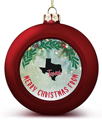 Божиќ Холи Венец Божиќ украс, украс на американска државна мапа, украси од топката во Тексас, кои висат зачувување на Божиќниот
