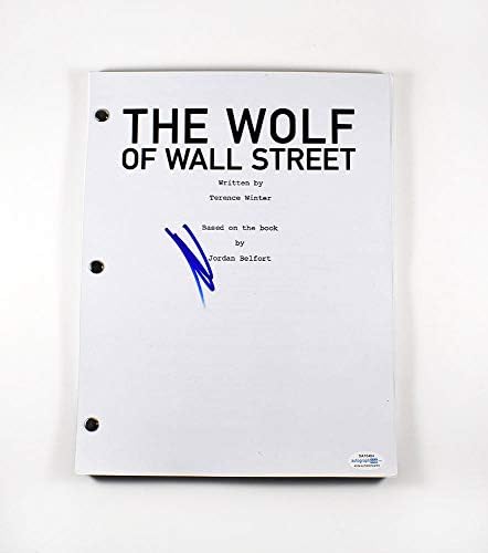 Леонардо Ди Каприо Волкот Од Волстрит Сценарио Потпишан Автограм Автентичен АЦОА КОА