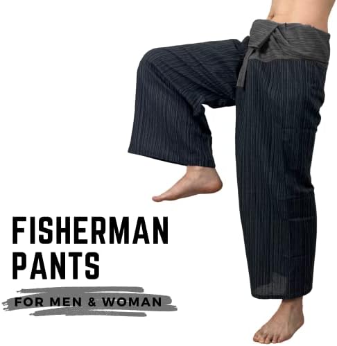 Сумали-2 Тон Тајландски Рибар Панталони за Мажи &засилувач; Жените Панталони Совршен За Јога, Боречки Вештини, Пиратски, Средновековни, Јапонски