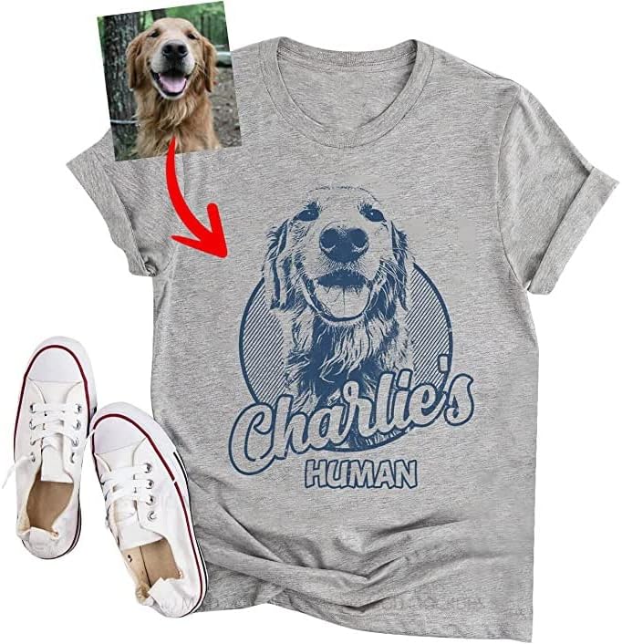 Персонализирана кошула за кучиња Pawarts - маички за кучиња за мажи и жени прилагодена кошула за тато на кучиња