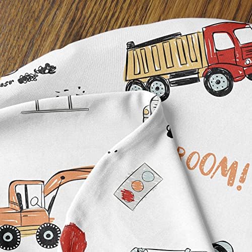 Слатка Jојо Дизајн Изградба на камион бебе момче кожурец и бели -капа постави Jerseyерси истегнат плетена торба за спиење, новороденче