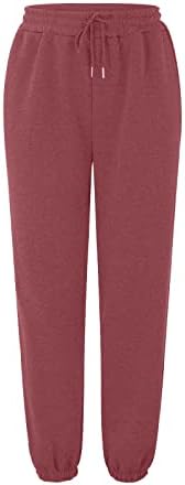 Pantsенски џогерски панталони со високи половини со џокери со џокери со цврста боја, лабави џемпери, панталони за вежбање