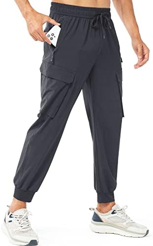 Атлетски тренингот за мажи во Нортвард, лесни панталони за трчање Брзо суво џогирање салата за џебови за џебови за патеки