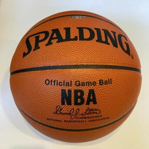 Јао Минг потпиша Спалдинг Официјална НБА игра кошарка Уда Горна палуба и ЈСА - Автограмирани кошарка