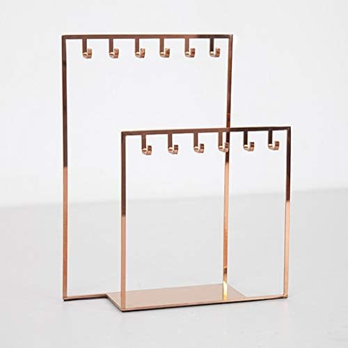 Yfqhdd метална рамка за обетки за рамка за приказ на полиците, штанд за накит за накит обетки обетки ѓердан за складирање дома