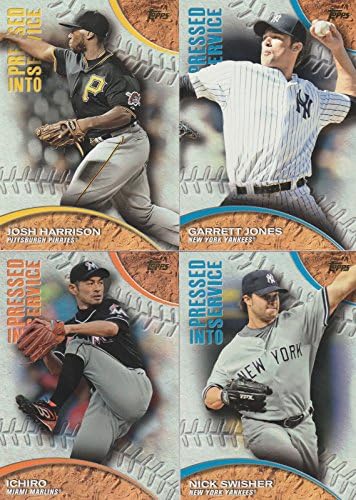 година Топс се притисна во служба MLB Бејзбол комплетен нане 10 картичка поставена со Ичиро Сузуки Стен Музиал Плус