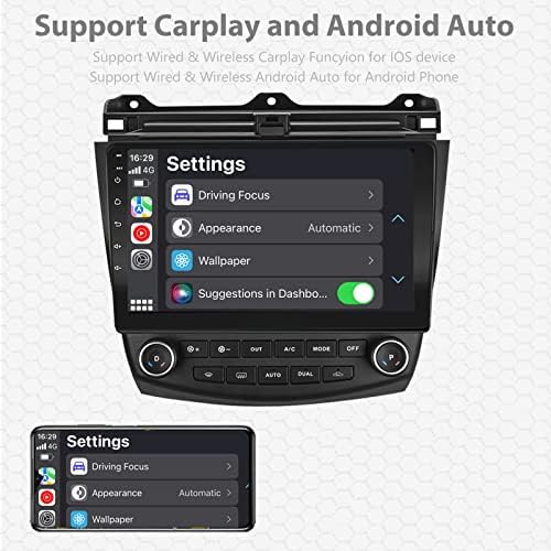 LEXXSON Android 11 Систем 4g Интернет Автомобил Радио, Octa Јадро Главата Единица Поддршка Carplay/Android Auto, 10.1 инчен Екран На Допир Bluetooth USB Плеер 2G+32G за Хонда Спогодба 7-ми 2003-2007