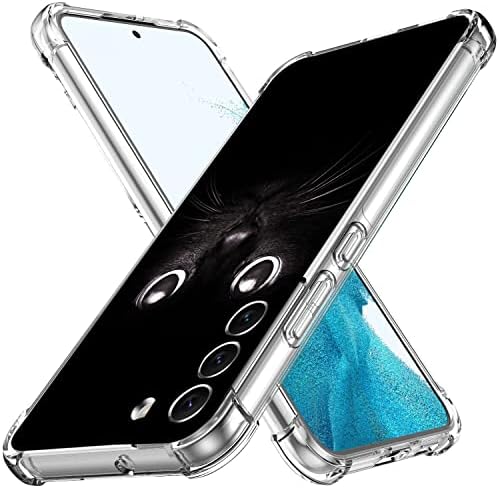 Boucov Galaxy S23 Плус Случај, Црна Мачка Стил Пад Заштита Шок-Отпорен Случај TPU Целото Тело Заштитни Гребење Отпорни Покритие За Samsung