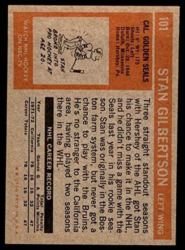 1972 Топс # 101 Стен Гибертсон Калифорнија Златни Пломби нм+ Златни Пломби